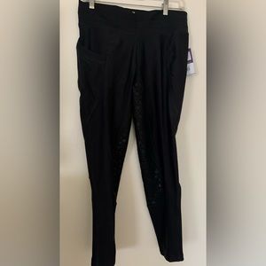 Ladies Riding Pants NWT Dublin 32 Black Compression Equestrian Tights pockets